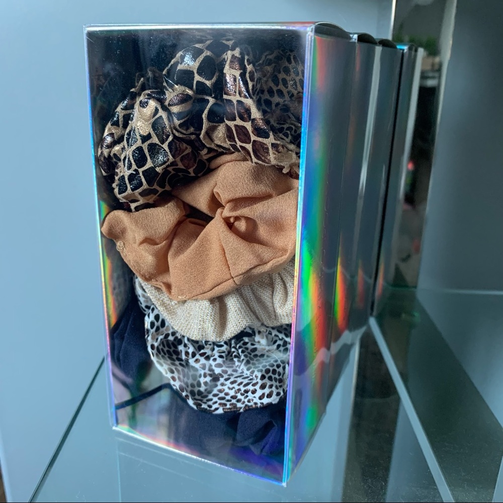 NEW 5PC Animal Print Scrunchie Set
